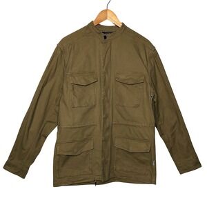 Publish Mens Utility Field Jacket Khaki Workwear Large Military Style Canvas